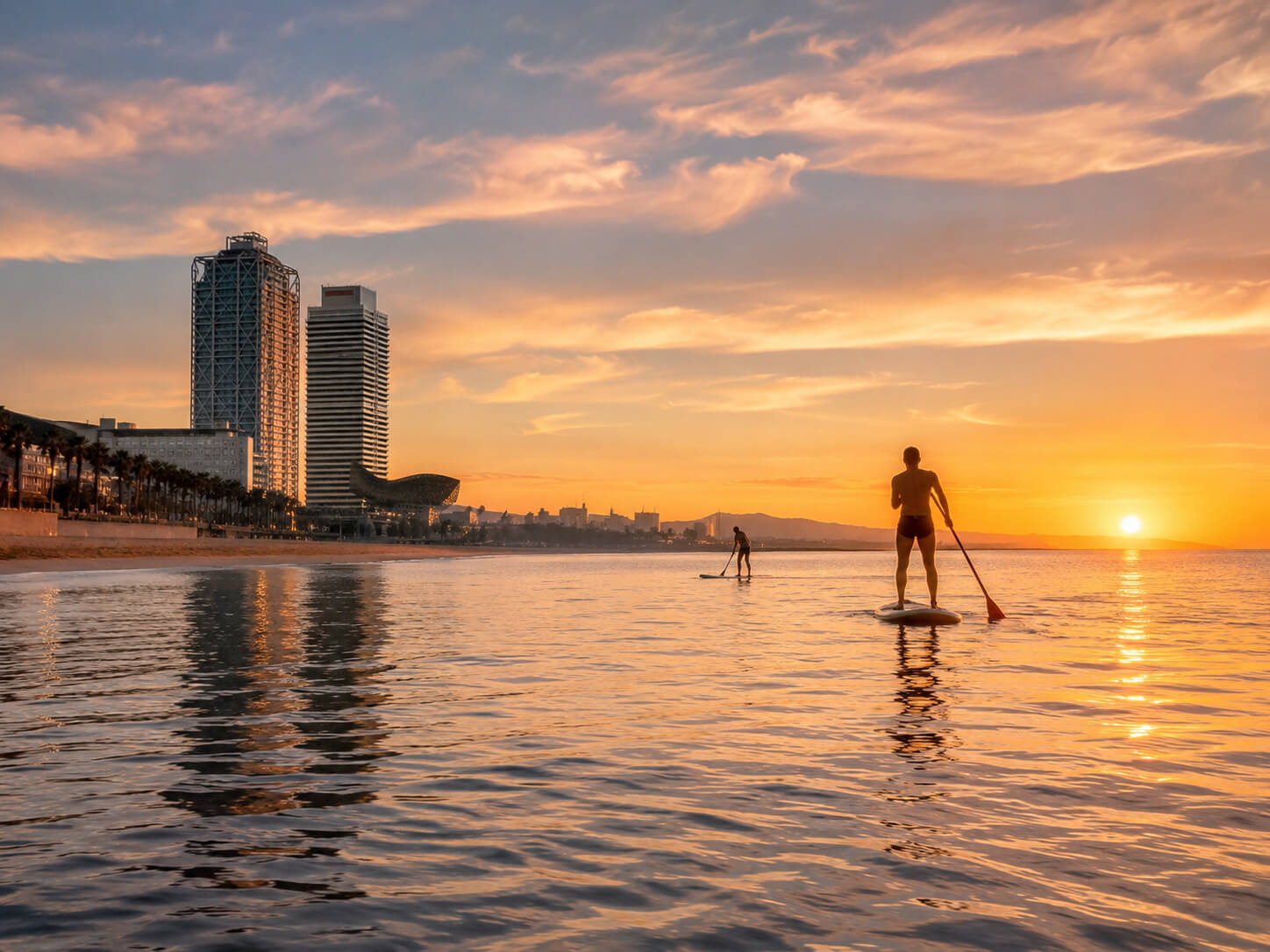 Amanecer en Barcelona